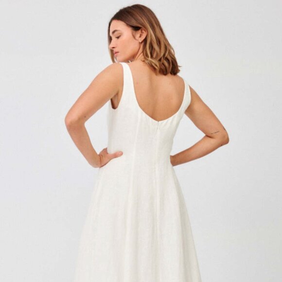 Mara Hoffman White Linen Perdita Dress - Picture 3 of 12